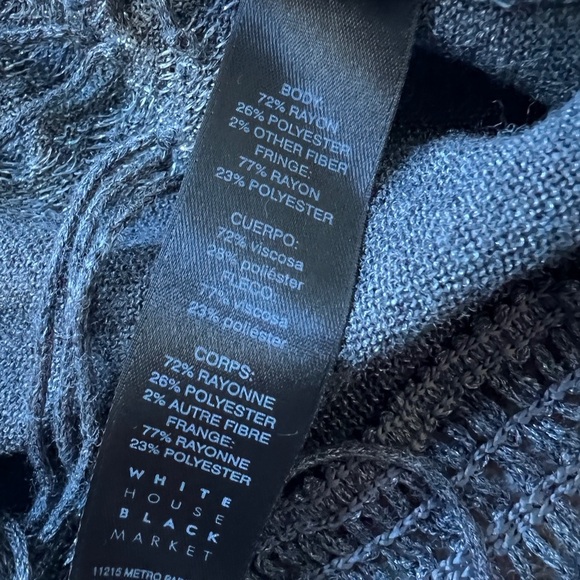 White House Black Market Embellished Fringe Tunic size xs - Picture 2 of 3